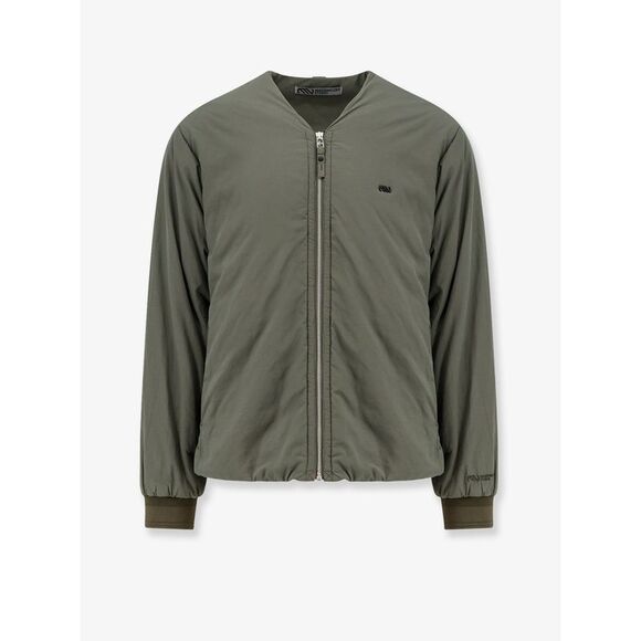 Massimo Osti Men Nylon Jacket With Metal Logo Patch On The Front